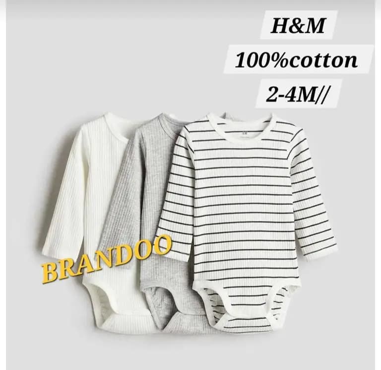 Cotton Bodysuit Set for Babies (3 Pack) 1